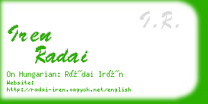 iren radai business card